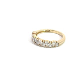 14k Yellow Gold 1ct G VS2 Pear Shaped Diamond Wedding and Anniversary Band Size 7
